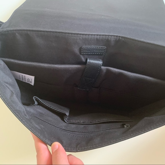 Call It Spring Faux Leather Black Laptop Bag NWT - Picture 5 of 8